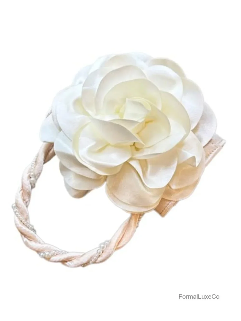 Floral Pearl Beaded Clutch Purse with Chain Strap Women's Evening Bag Prom Party